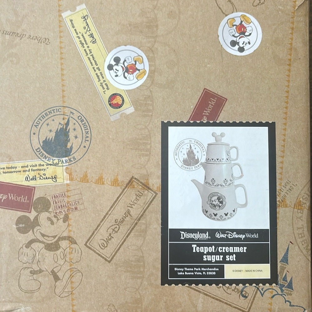 NEW NIB Disney Teapot Creamer Set